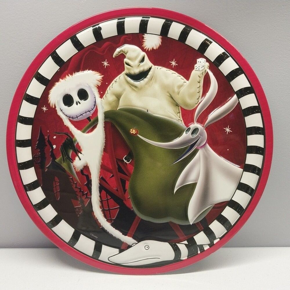 Disney Nightmare Before Christmas Jack Skellington Oogie Boogie Metal Wall Sign